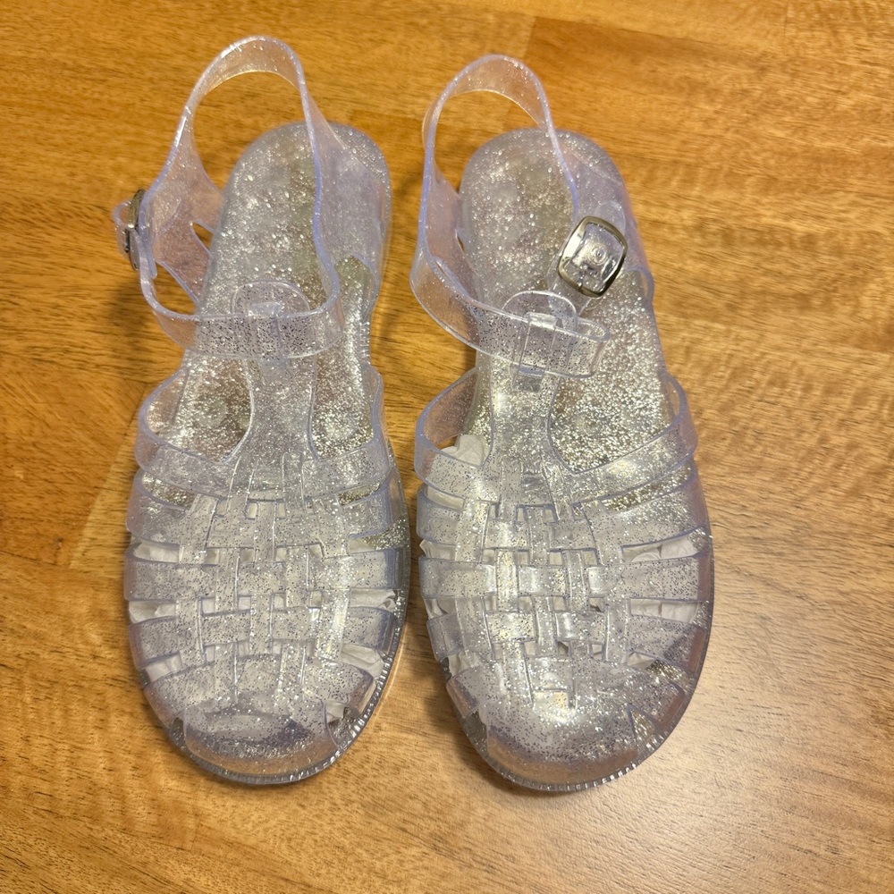 Glittery Clear Jelly Sandals